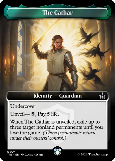 The Cathar, Guardian identity card from MTG Treachery