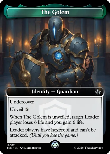 The Golem, Guardian identity card from MTG Treachery