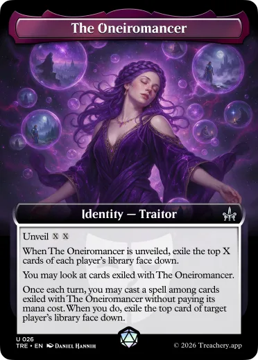 The Oneiromancer, Traitor identity card from MTG Treachery
