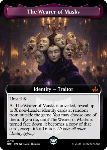 The Wearer of Masks, Traitor identity card from MTG Treachery