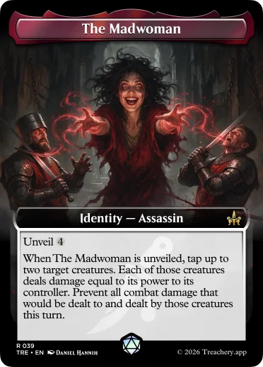 The Madwoman, Assassin identity card from MTG Treachery