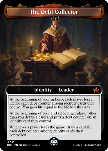 The Debt Collector, Leader identity card from MTG Treachery