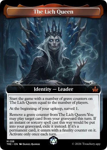 The Lich Queen, Leader identity card from MTG Treachery
