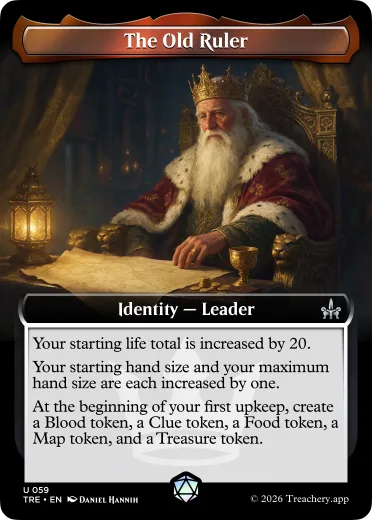 The Old Ruler, Leader identity card from MTG Treachery