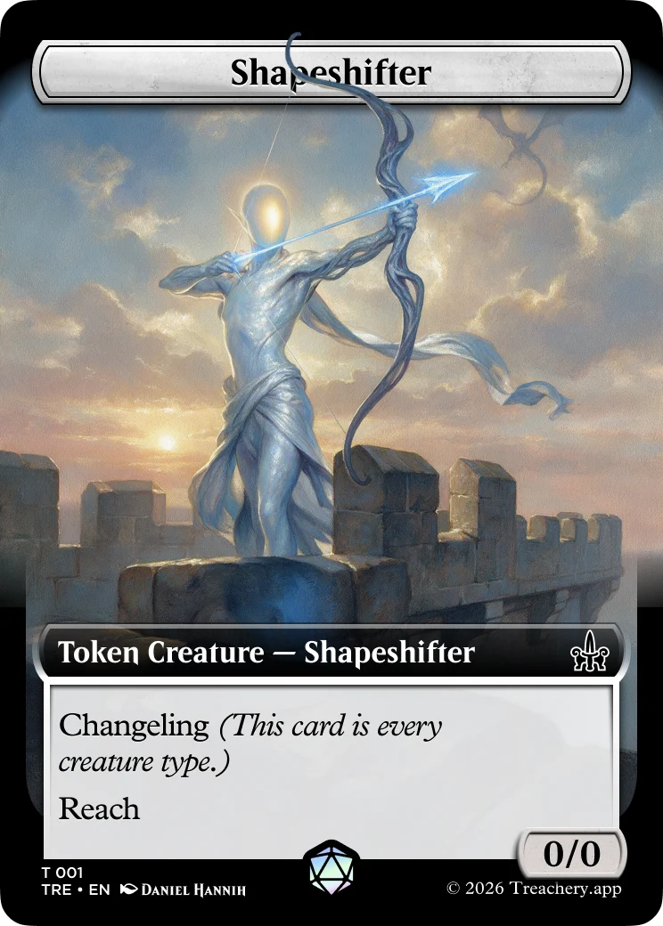 Shapeshifter token card from MTG Treachery