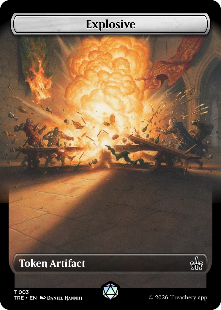 Explosive token card from MTG Treachery